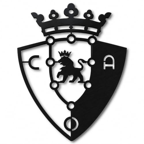BUYLUX Cuadro Escudo Osasuna Pared Madera - Decoracion Habitacion, Hogar Moderno - Regalos Originales para Hombre, Niño - Cuadros Decoracion Salon Modernos - Poster Futbol (Osasuna)