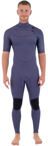 Hurley 2026 Herren Air Neoprenanzug, 2/2 mm, kurzärmelig, mit Reißverschluss auf der Brust – Destroyer