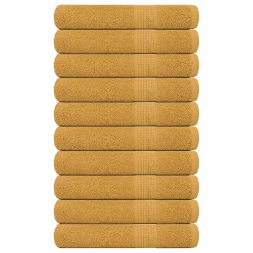 Sophrelle Toallas de Sauna FROGN 10 uds Oro 80x200 cm 360 g/m² Oro,136817