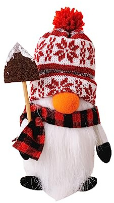 YPBEW Gestrickte Pom Mütze, Pinguine, gesichtsloser, Rudolph, Stoffspielzeug für Weihnachtsfeier, Feiertagsdekorationen, schöne gesichtslose Verzierung, gestrickt – Mütze für Festival