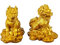 Feng Shui Chi Lin/Qilin Kylin Drachenpferde auf antiken Münzen, Reichtum Statue Dekor (Gold, M)