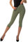 BeComfy Damen Leggings 3/4 Capri aus Baumwolle Viele Größen&Farben Blickdichte Leggins Rot Schwarz Graphit Grau Weiß Blau Rosa Beige (56, Olivegrün)