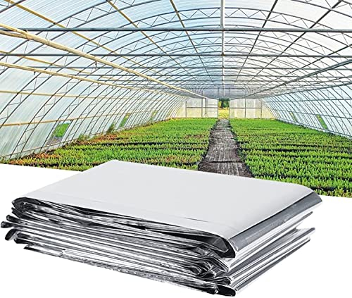 210x120cm Pellicola Riflettente per Piante Piante da Giardino Serra Fogli di Lamina d'Argento di Copertura, Aumentare Efficacemente la Crescita delle Piante Plant Reflective Film