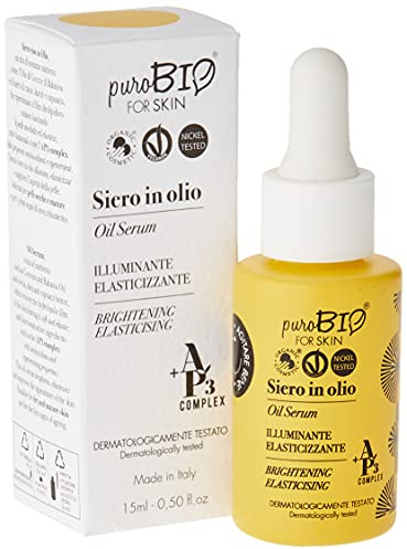 PUROBIO Aufhellendes und elastisierendes Gesichtsserumöl, 15 ml