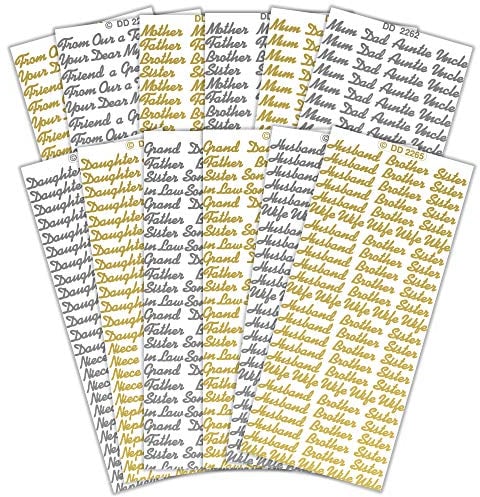 Peel Off Stickers Bumper Value Pack containing 12 Sheets of CPD 1034 Family Words Stickers, Multicoloured, One Size