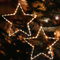 Christmas Star Lights, Battery Operated Decorations Led Fairy Lights for Halloween Wedding Room Party Garden Warm White, 2 Pack