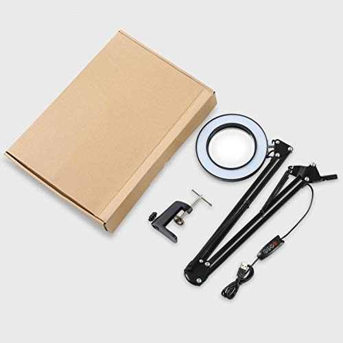 Lupenleuchte Mit 3 Farbmodi Kurbelarm Lupenleuchte für Schreibtisch Tisch Craft Workbench