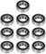 Fafeicy 10Pcs 6205‑2RS Kugellager, 25 mm Innenlochdurchmesser und 15 mm Dicke, für Papierherstellungsmaschinen, Fahrzeugachsen