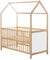 roba Hausbett 70 x 140 cm - FSC zertifiziert - Babybett in Hausoptik - Höhenverstellbar - Umbaubar zum Juniorbett - Holz bicolor