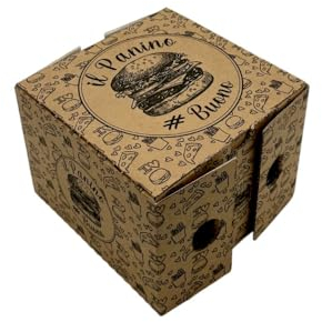 box burger 16x16 contenitore panino box humburger food delivery 100 pezzi cf carta