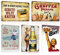 ZDFDC 5er Set Blechschilder Lustiger Spruch - Retro Metallschild 20x30cm - Vintage Schild für Bar Club Pub, Küche