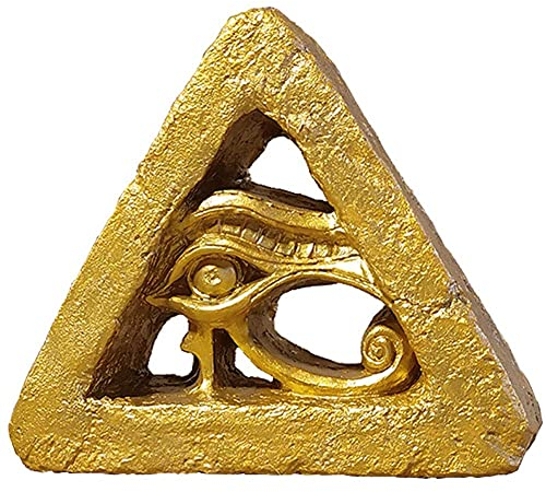 GECOKU Antike ägyptische Skulptur Dekoration, Auge des Horus Statue Handwerk Modell Kunst Harz Skulptur Möbel Bürodekoration Souvenir Sammlung 5.9 * 1.6In
