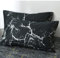 AShanlan 2er Set Microfaser Kissenbezug 40x80 cm Schwarz Marmor Muster Kopfkissenbezug Kissenhülle 40 x 80 cm mit Reißverschluss Doppelpack