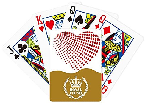 Red Radiate Dots Valentinstag Royal Flush Poker Spielkartenspiel