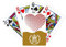 Red Radiate Dots Valentinstag Royal Flush Poker Spielkartenspiel