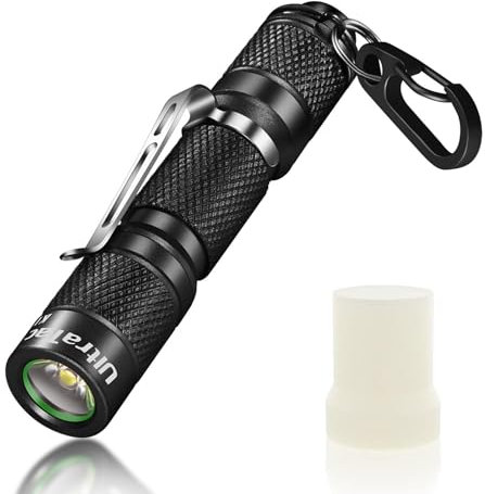 UltraTac K1 Ultrahelle LED-Taschenlampe, 180 Lumen, Mini-AAA-Taschenlampe, wasserdicht, mit Druckknopf, kompakte Taschengröße für EDC, Camping, Wandern, Notfälle und den Einsatz im Freien