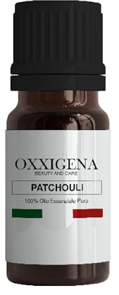 Oxxigena - Aceite Esencial de Pachulí - 50 ml - 100% puro, Natural, Vegano, sin OGM - Ideal para Aromaterapia, Mezclas de Masaje