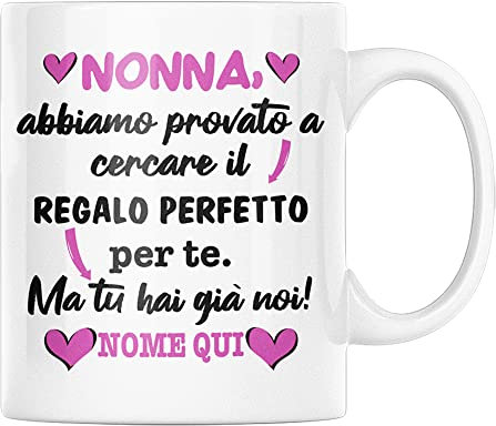 Vulfire Nonna Tazza Regalo Donna Compleanno Idea Originale Idee Regali per lei per Natale Festa della Mamma, Miglior Regalo Siamo Noi. (Nonna (Noi), Ceramica)
