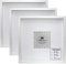 White 12x12Inch Square Picture Frame Set Of 3, 30x30cm Frames with mount displayed 10×10'' photo, 25.5x25.5cm Garllery Picture Frame 3 Set,10x10'' frame For Wallmounted & Desk Top