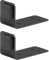 90 Degree Right Angle Door Stopper, Heavy Duty Sliding Barn Door Stop Holder Anti-Collision Wall Mounted Door Stopper with Screws On Floor or Wall (Black)