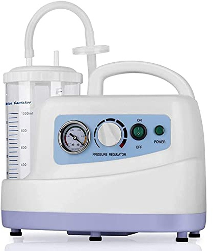 SUZAM Succión automática de flemas, máquina de succión de secreción de moco, Bomba de succión de Garganta para Adultos con Herramienta de Limpieza de Botellas de Agua de 1000 Ml
