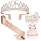 Bella Meri Geschenke zum 25. Geburtstag für Frauen – Tiara-Krone, Schärpe, Kuchendekoration, Kerzen und Dekorationen