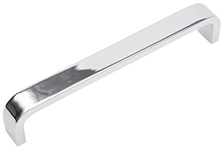 Decoranddecor Sable Aluminium Pull Handle for Kitchen Bathroom Cabinet Cupboard (128mm, Polished Chrome)