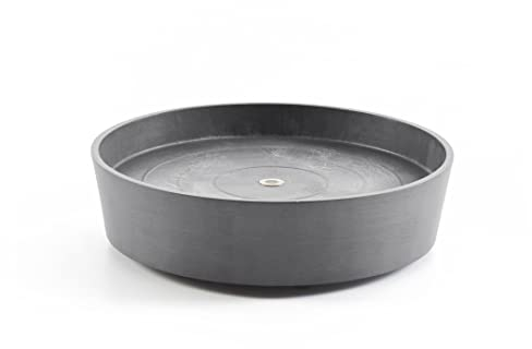 Ecopots Untersetzer rollbar für Blumentopf Amsterdam Hell Grau Durchmesser innen 31 cm/außen 34 cm rund groß - Unterteller mit Rollen für Pflanzentopf Pflanzenroller Topfuntersetzer Indoor Outdoor