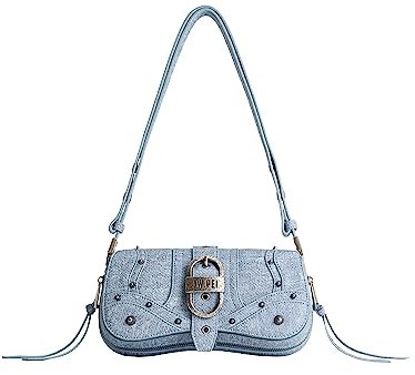 JW PEI Joy Borsa a Spalla da Donna - Blu Denim con Fibbia