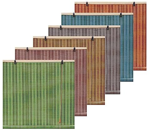 Bambus Rollo 60 90 100 110 120cm Width, Jalousien Bambus Garten Rollo Aussenbereich Wetterfest, Vorhang, Natürliches Holzrollo Jalousie Für Fenster, Sichtschutz Raffrollo Bambus Für Die Küche