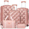 Sea choice Hardschalen Trolley Koffer Set 5tlg. Zwillingsrollen Reisekoffer Enthält 1 Reisetasche und 1 Kulturbeutel, Gepäck M-L-XL-Set(55/65/76cm), TSA Schloss und 4 Rollen