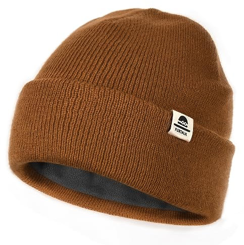 FURTALK Unisex Baby Kleinkind Kind Beanie Strickmütze mit weiches Fleecefutter Warme Wintermütze für Mädchen und Jungen