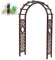 ALKOY Jardin en Bois Treillis Arc Pergola Extérieur Rose Arche Porte Entrée Jardin Arche Résistant Aux Intempéries Rose Arche Décorations de Mariage/Marron, Rose/150 * 225 * 50Cm