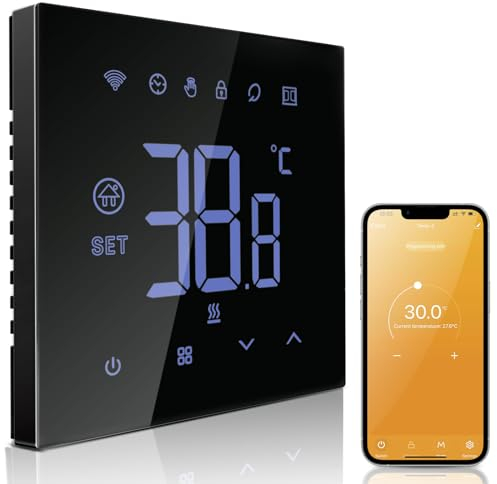 MIUCDA Thermostat Fussbodenheizung Elektrisch WiFi, Smart Elektrische Heizungsthermostat, Digital Raumthermostat Kompatibel mit Alexa, Google Home