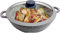 EURONOVITA' SRL ITALY Padella,Griglia,Tegame Wok 36 cm con manici e coperchio in silicone padella pietra stone vulcanica rivestimento in pietra,fondo induzione