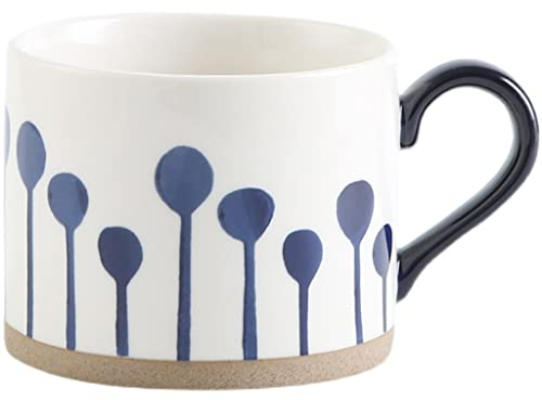 Tazas de cerámica Tazas de café pintadas a Mano para el hogar Oficina Cafetería Fiesta Té Leche Mango Drinkware (C 450ML)