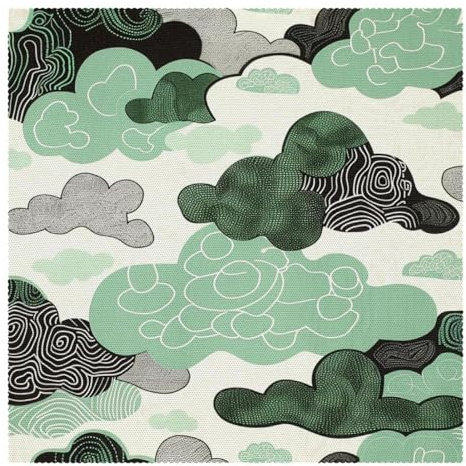 Platzdeckchen Tischmatten Abwaschbar Platzdeckchen Grün Grau Wolke Tisch Platzsets 4er Set