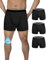 TIICHOO Waschbare Inkontinenz Pants Männer Saugfähigkeit Slip Herren für Leichte Inkontinenz 3er Pack(Medium, Schwarz)