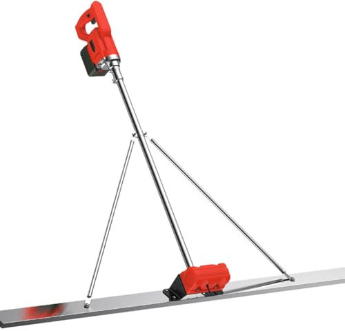 Beachtiful Power Beton Rüttelset, Elektrischer Kabelloser Estrich Zement Rüttelmotor, Batteriebetriebenes Stampflineal zum Nivellieren von Betonoberflächen, 2 Batterien