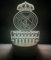 Lampara Real Madrid, 15 Champions League personalizada, Regalo para Niños,16 Colores, Escudo de Fútbol para Niño y Adulto.Luz Led Nocturna,Control Remoto, 3D Táctil. Iluminación Interior.