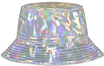 JJDreams Unisex Glitzerhut Regenhut Modischer Kappe für Silvester JGA Fasching Karneval Kostüm,Silber