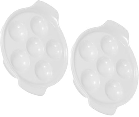 Amosfun 2 Pz Piatti in Ceramica Piatti Per Antipasti in Ceramica Piatto Di Lumache Ai Frutti Di Mare Teglia Per Uova Piastra Da Forno in Ceramica Utensili Da Cucina Gusci Di Lumaca Bianca