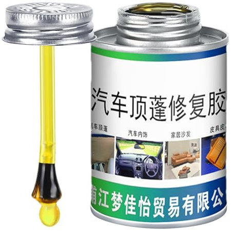 Car Headliner Adhesive - 100ml Roof Fabric Repair Glue With Brush | Multifunctional Fabric Adhesive Glue | Car Inside Roof Cloth Repair Adhesive | For Car Upholstery, Headliner, Sofa, PU Leather