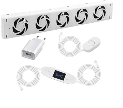MXRV-201 Heizkörper Ventilator, 5.0 intelligente Kühlventilatoren für Heizkamin intelligente Kühllüftung, Temperatursensor Heizkörper-Ventilator Intelligenter Heizkörperfan(MXRV-201)