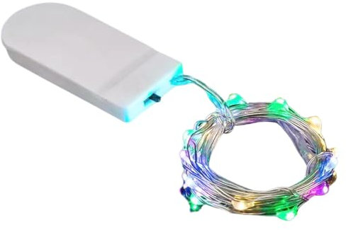 Guirnalda de luces para árbol de Navidad, guirnalda luminosa con pilas de 1 m, pequeña guirnalda de luces LED festiva decoración | Guirnaldas luminosas interiores para Navidad, Año Nuevo, Pascua,