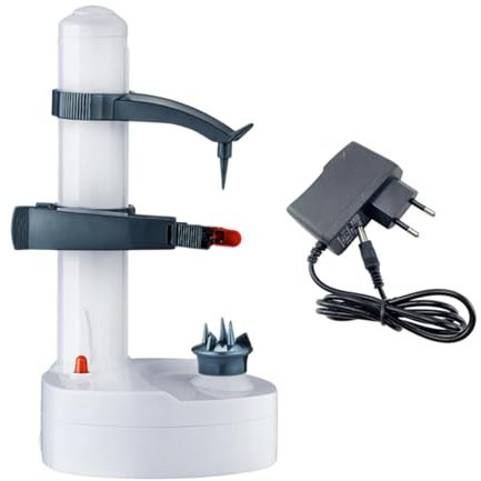 LOVIVER Pelador automático eléctrico Giratorio para Patatas, máquina peladora de Profesional portátil para Zanahorias, Patatas, rábanos y remolachas