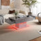 KEEPREAPER Coffee Table for Living Room with Storage - High Glossy Modern Grey Table with 2 Drawers, 16 Colors LED Lights Tables for Home, Bar, Store, Office