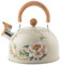 Lamppdcor Stove Top Kettle, 3L Whistling Tea Kettle, Floral Stovetop, Whistling Tea for Stove Top, Kitchen Teapot