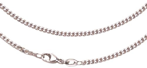 Joyes Boutique JB Collier Panzerkette 2,1 mm 750 Weißgold 40-60 cm
