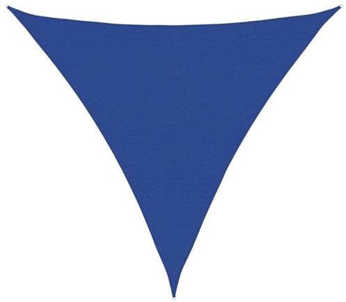 vidaXL Sonnensegel, UV Schutz Sonnenschutz für Terrasse Balkon Garten, Windschutz Wetterschutz Dreieckig, Sonnendach, 160g/m² Blau 6x6x6m HDPE